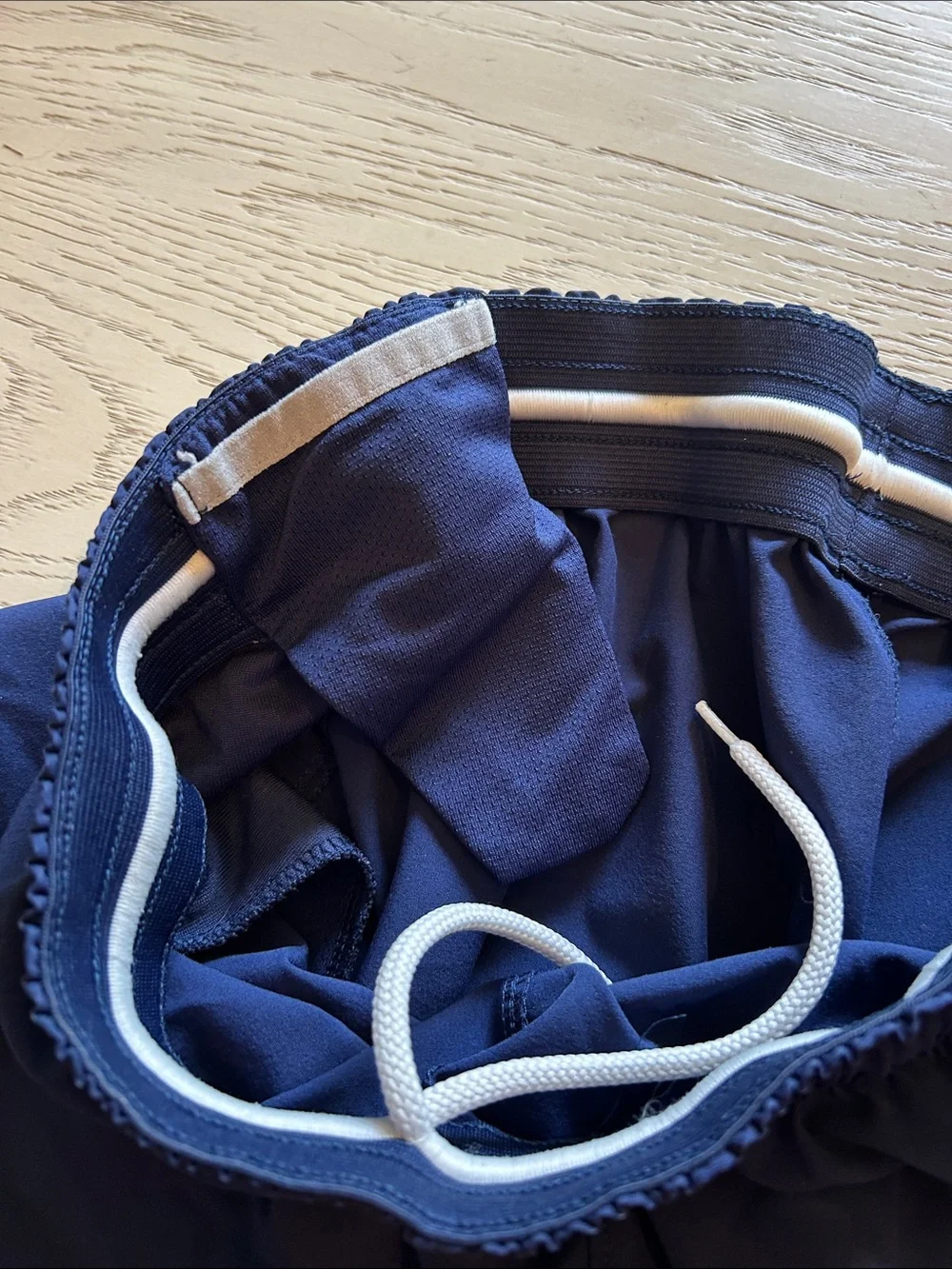 Nike Navy Blue Training Shorts with White Swoosh